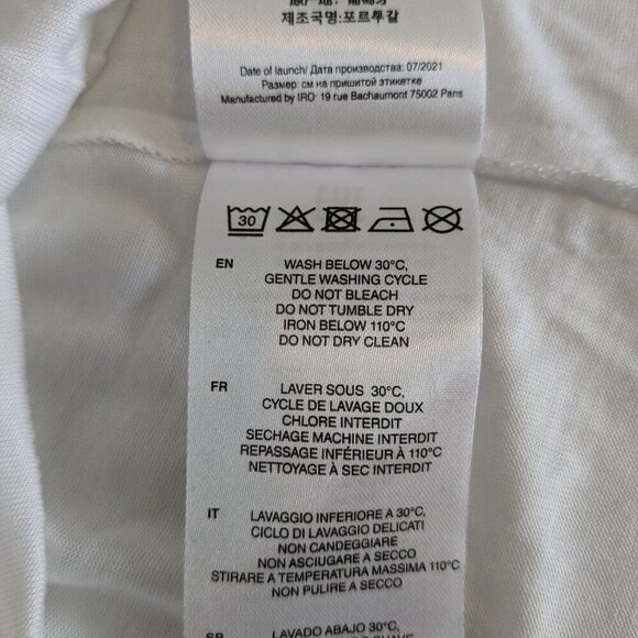 IRO Top Size XS White Irko Silk-blend Shirt Ruched One-Shoulder Ruffle NWT Airy - Picture 12 of 16